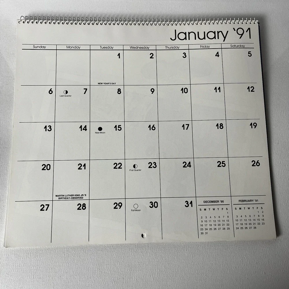Vintage Walt Disney Mickey Mouse 1991 Calendar -‎ New